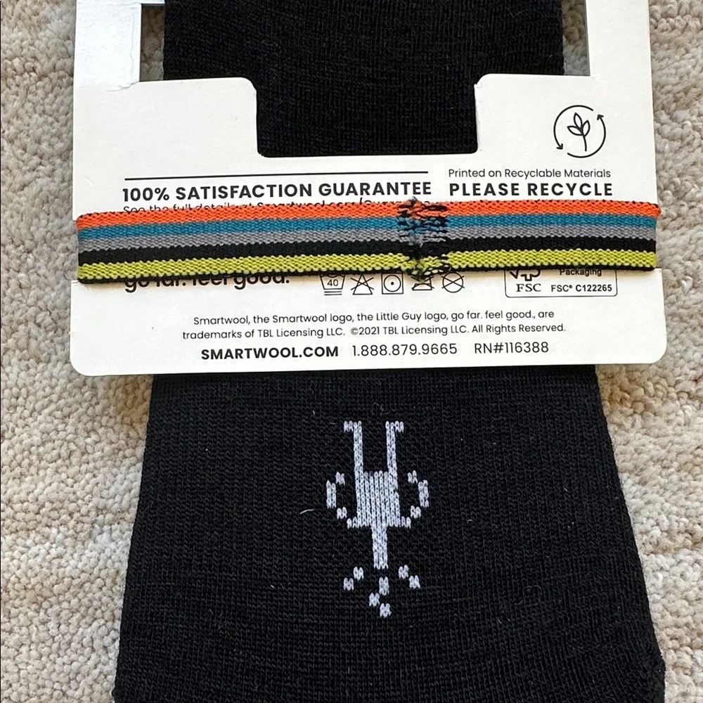 2 Pairs of NWT Smartwool Everyday No Show Socks Black Merino Wool Blend Medium